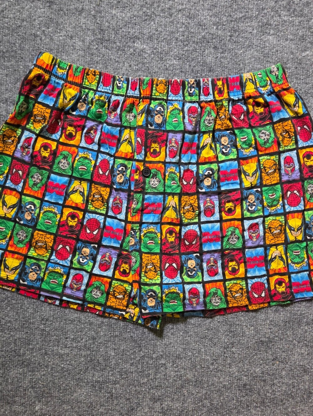Marvel Heroes Cotton Boxer Shorts Large 36-38